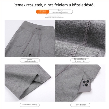 Női keskeny, casual szabású egyenes nadrág tavasz–őszre, fleece béléssel és légréteggel, magas derék a hasi kontrollért, karcsúsító jóga nadrág