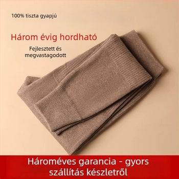 Női gyapjú harém nadrág jacquard mintával, meleg alapszövet (Spring 2025)