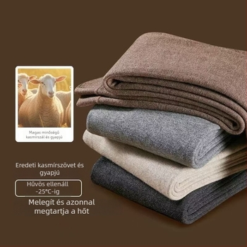 Női gyapjú harém nadrág jacquard mintával, meleg alapszövet (Spring 2025)