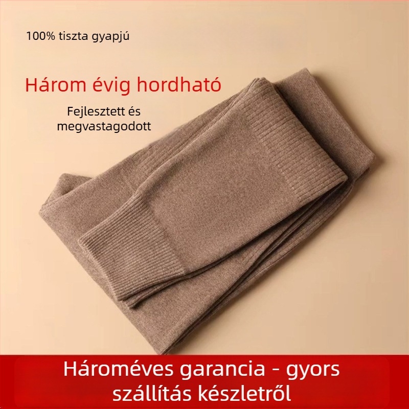 Női gyapjú harém nadrág jacquard mintával, meleg alapszövet (Spring 2025)