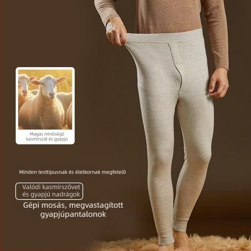 Női gyapjú harém nadrág jacquard mintával, meleg alapszövet (Spring 2025)