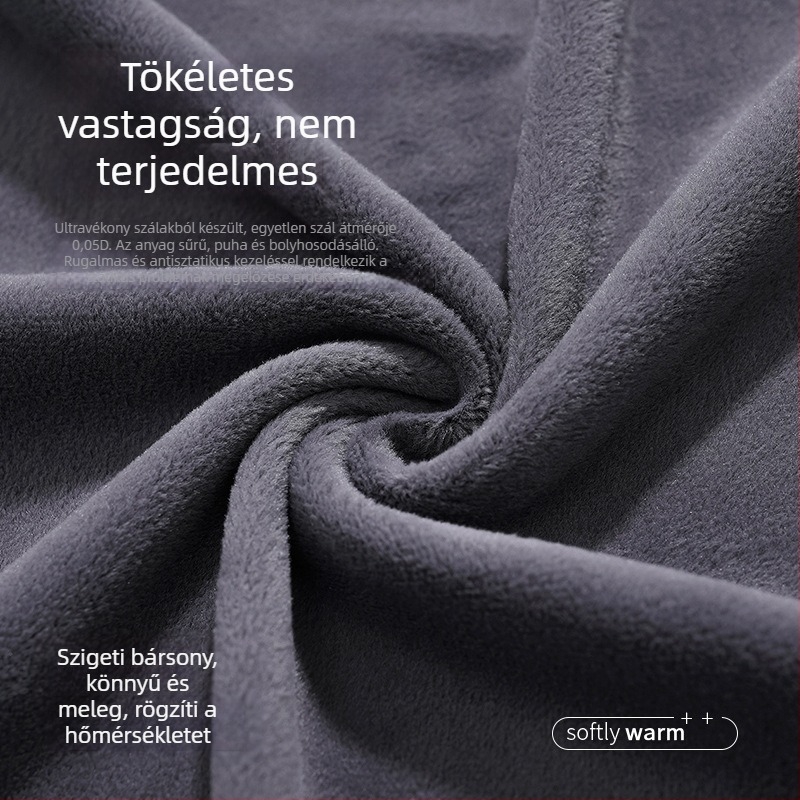 Férfiaknak szóló island velvet pizsama – meleg béléses otthoni viselet őszi–téli és tavaszi szezonra (2025 modell)