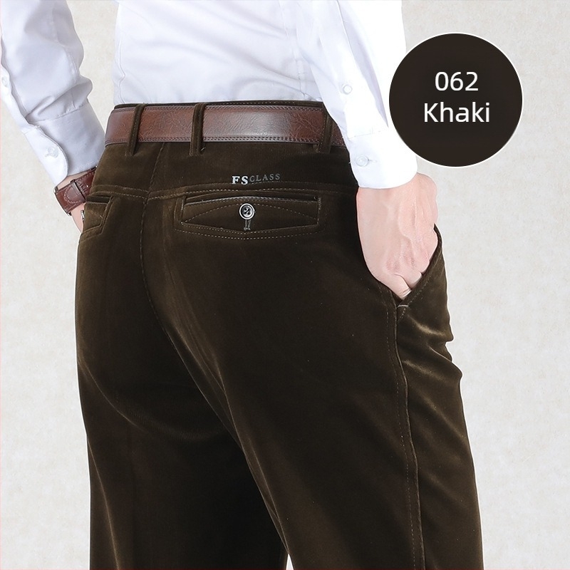 Perky Kangaroo Vast Corduroy nadrág férfiaknak – tél, egyenes szabású, mindennapi nadrág középkorú férfiaknak