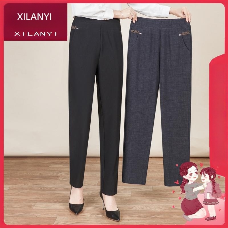 Női téli nadrág fleece bélésével, laza szabás, magas derék, vast anyag hideg időre, poliészter 95%+