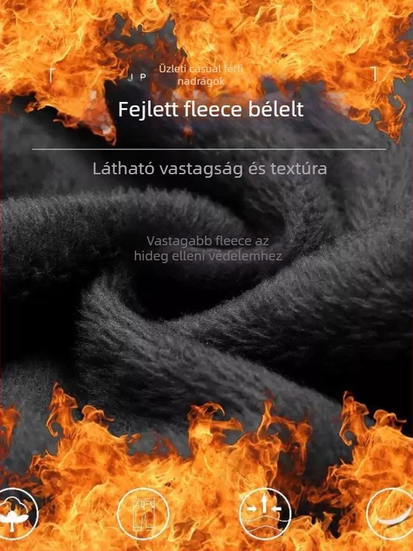 Nadrág férfiaknak, mindennapi, egyenes szárú, középmagasságú derekú, övvel, cipzárral, pamut-poliészter-spandex keverék (59% pamut, 38% poliészter, 3% spandex)