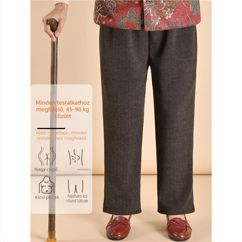 Időskorú nőknek szabadidőnadrág – szűkített szabás, ultra vékony, poliészter, >95% anyag, utcai stílus, vasalásmentes