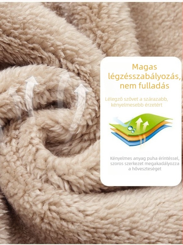 Férfi flísz béléses téli dzseki, vastag bélés, álló gallér, cipzár, hímzett részletek