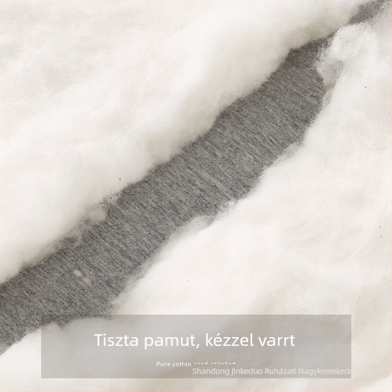 Téli pamut tömött mellény középkorú és idős férfiak számára, bő szabású, pamut külső és pamut bélés