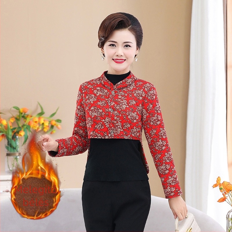 Meleg fleece-béléssel ellátott kar- és vállvédő női mellény, téli 2025, virágos minta, rövid fazon 40–50 cm, vasalásmentes kezelés