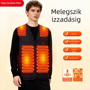 Férfi 16-zónás fűtőmellény téli intelligens elektromos fűtéssel
