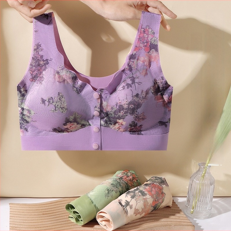 Melltartó vezeték nélküli, vest-stílusú, elülső záródás, lélegző hálós anyagból, habos kosárkák