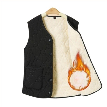Fleece-bélelt mellény őszi–téli szezonra, vast és meleg, felnőtteknek