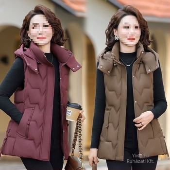 Felnőtt nőknek szóló V-nyakú mellény, 90–95% rayon