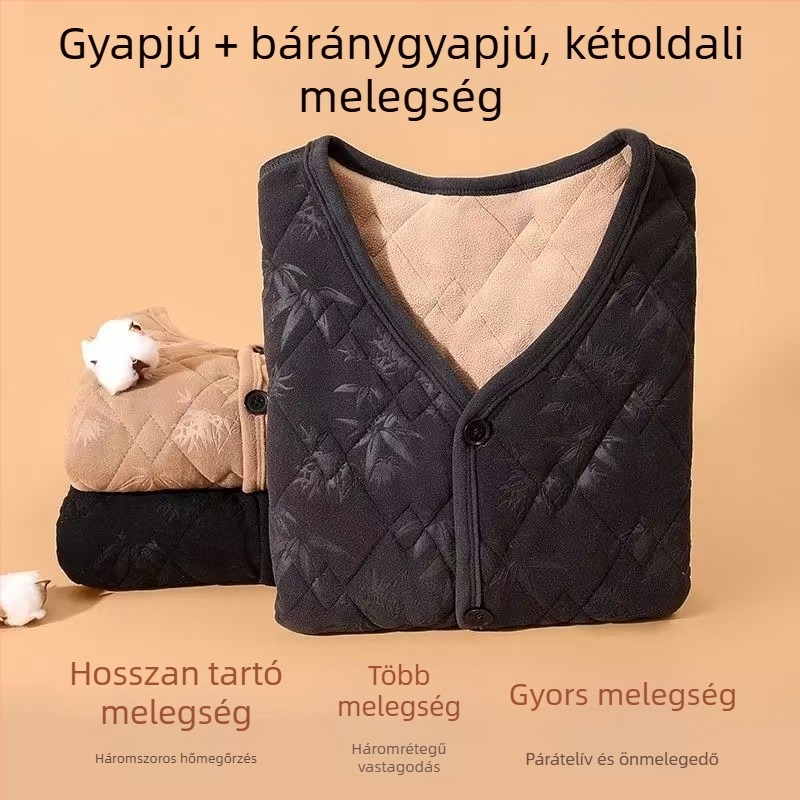 Téli női mellény kínai stílusban, német fleece, 80–90% poliészter, irodalmi-retro stílus.