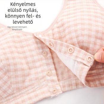 Kategória A: Anyáknak készült, nagy méretű melltartó elöl zárható, kockás mintázatú, középkorú és idősebb nők számára