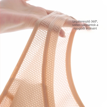 Nylon anyagú külsővel, Push-Up, plus size, sportos vékony fazon, elülső záródás, teljes kosár