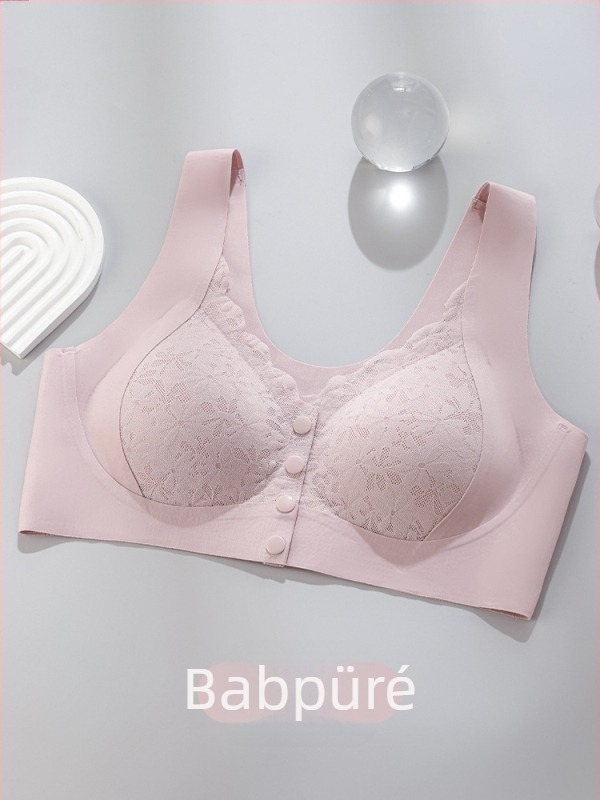 Szoptatós melltartó vest-stílusban, seamless, elől gombos zárás, lélegző, 3/4 kosár habos töltéssel