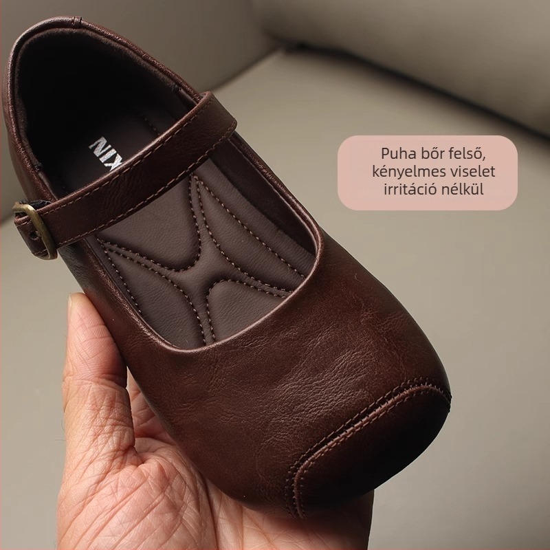 Gyerekeknek hercegnő-stílusú cipő Velcro-zárás, szintetikus felsőrész, gumí talp, alacsony profil, PU belső talp