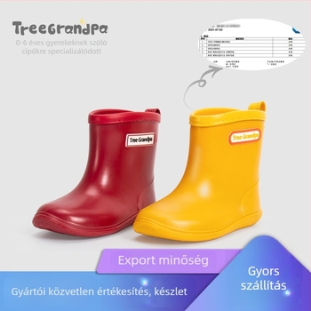 Gyerekeknek készült esőcsizma, PVC felsőrész, középmagas szár, négy évszakos viselet, semleges fiúknak és lányoknak.