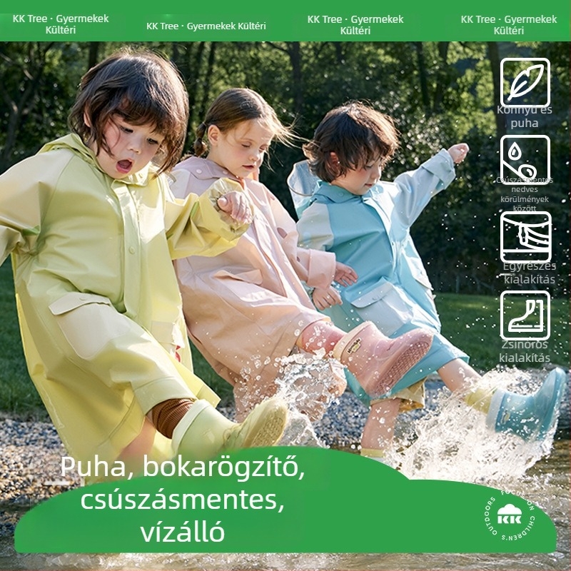 Kocotree gyerek esőcsizma, uniszex, PVC felső rész, alacsony szár, rajzfilms-stílus