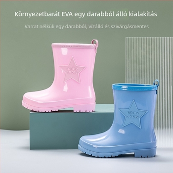 Középmagas esőcsizmák gyerekeknek, méret 27-40, könnyűek, csúszásmentesek, uniszex, iskolásoknak