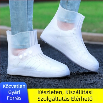 Uniszex PVC esőcsizma, Love the Rain, vízálló, vastagított talp, kopásálló, meleg és lélegző, középső szármagasság, kerek orr, lapos sarok