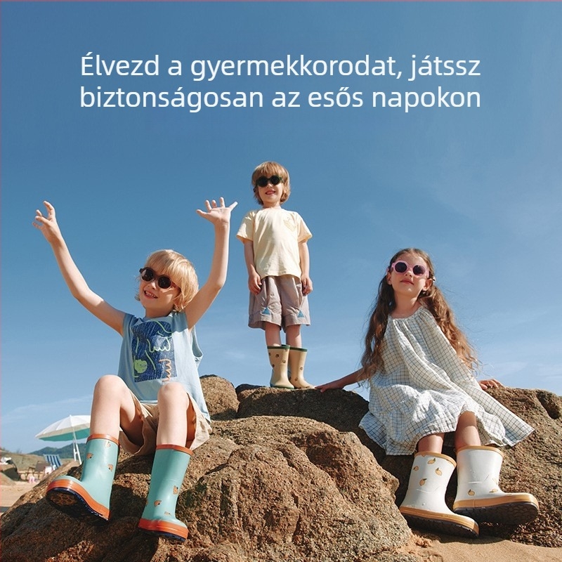 Lemon Baby gyerekek esőcsizmái, gumiból készült, vízállóak fiúknak és lányoknak
