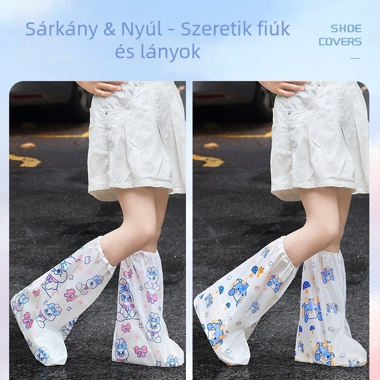 Egyszer használatos esővédő cipővédő, uniszex, vízálló, csúszásmentes, kopásálló, alacsony csőmagassággal
