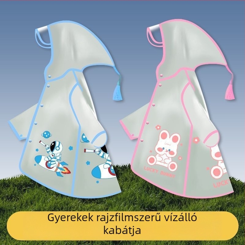 Hosszú EVA esőponcsó kislányoknak 1–3 éveseknek, iskolai viselet, vízálló