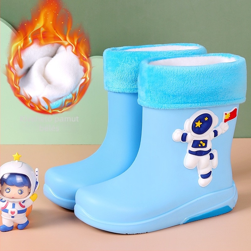 Unisex PVC esőcsizma, fleece-béléssel, vízálló, középmagas szárú, 1–12 éves korosztálynak