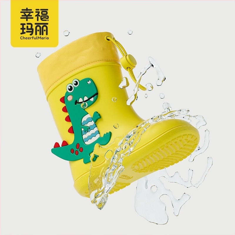 Happy Mary gyerek esőcsizmák húzókötéssel, EVA anyagból, uniszex, minden évszakban használható