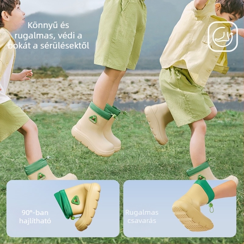 Lemon Baby 2025 Gyermekek hosszú esőcsizmái, uniszex, csúszásmentes, vízálló, fiúknak és lányoknak