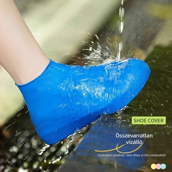 Latex anyagú esővédő cipőfedők (Anyaga: Latex; Egyszer használatos: Igen; Nyomtatott logó: Igen; Stílus: Minimalista)