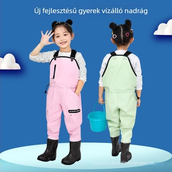 Gyermekek vízálló nadrág tengerparti játékhoz, PVC anyag, lélegző, vízálló, szélálló, uniszex, minden évszakra