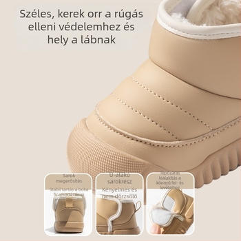 Lányos téli hócsizma fleece béléssel, meleg, csúszásmentes puha talppal kiskorúak számára
