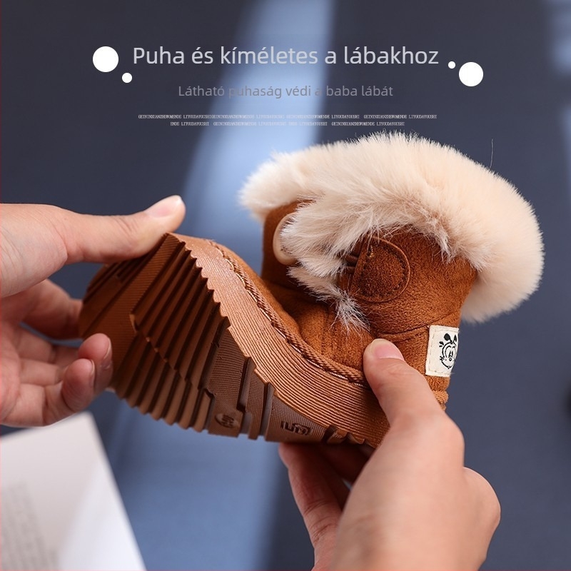 Babudou téli gyerekeknek pamut béléses csizma, uniszex