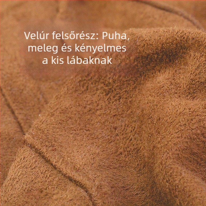 Happy Mary Gyerek téli csizma – velúr felsőrész, meleg fleece bélés