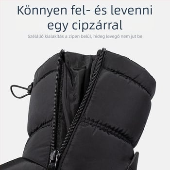 Gyerek téli boka bakancs puha bélésével, vastag meleg, 7–16 éveseknek, oldalsó cipzár, csúszásmentes, vízálló