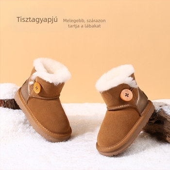 Gyerekeknek készült téli csizma báránybőrrel bélelt, uniszex