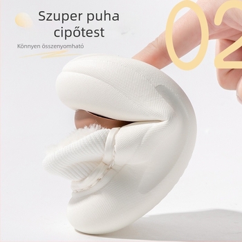 Gyerekeknek szóló belső használatra készült pamut papucs, rajzfilm mintával, fleece béléssel, vastag és meleg.