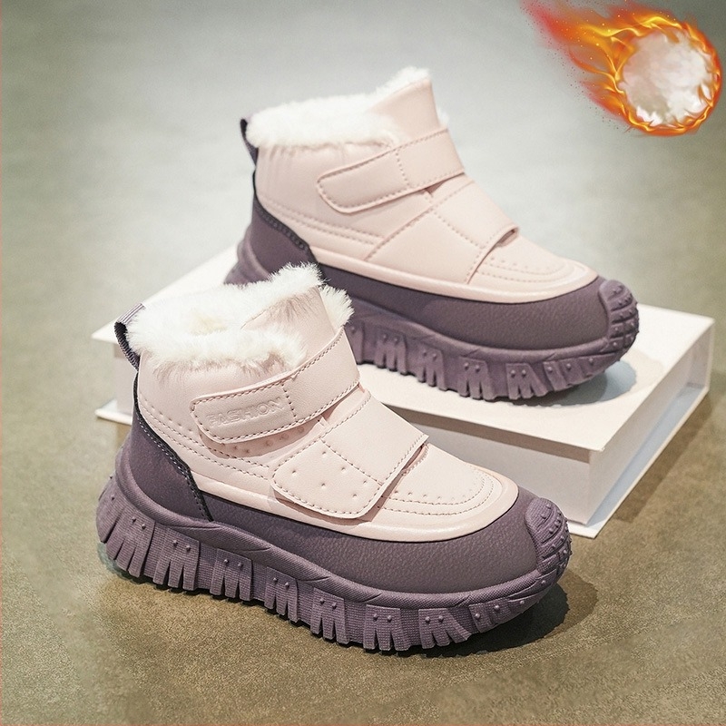 Lányok téli bokacipő, műbőr felső, gumírozott talp, 7–16 év, retro stílus