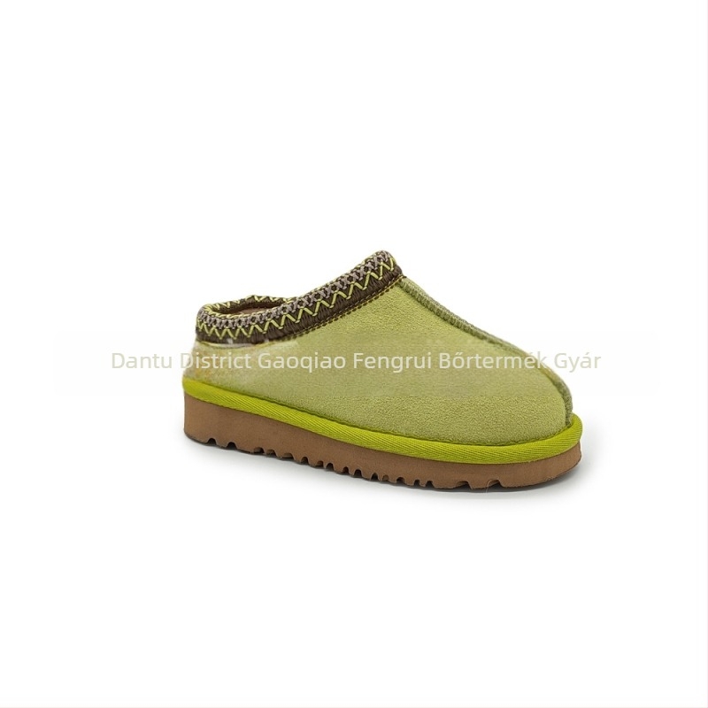 Gyerekeknek készült bőr téli bakancs, vízálló, melegen bélelt, uniszex, 4–16 éveseknek