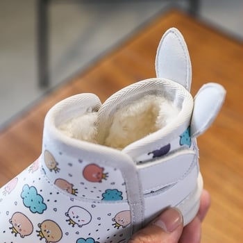 Uniszex gyerek téli hócsizma, mikroszálas felsőrész, szabadidős stílus, 1–3 éves korig