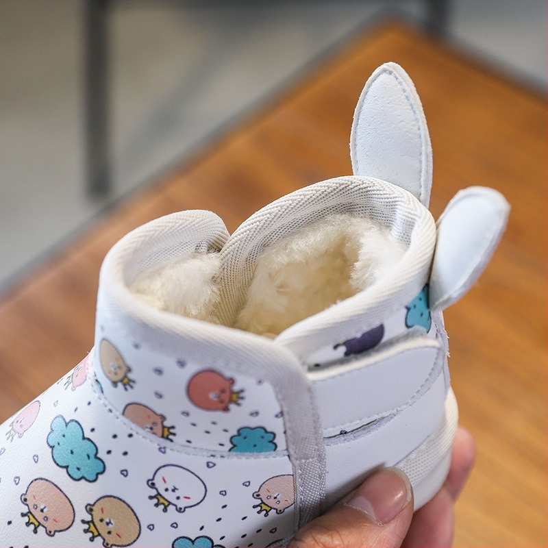 Uniszex gyerek téli hócsizma, mikroszálas felsőrész, szabadidős stílus, 1–3 éves korig