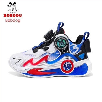 Gyerekeknek szánt futó/basket-cipő hálós felsővel, lélegző, EVA talp, uniszex, forgó csattal záródó, tavasz 2025