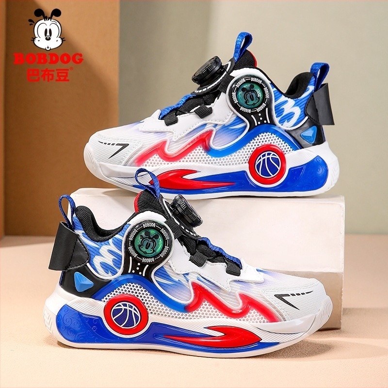 Gyerekeknek szánt futó/basket-cipő hálós felsővel, lélegző, EVA talp, uniszex, forgó csattal záródó, tavasz 2025