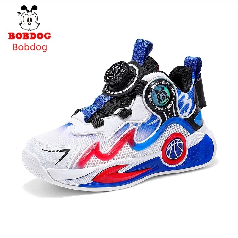 Gyerekeknek szánt futó/basket-cipő hálós felsővel, lélegző, EVA talp, uniszex, forgó csattal záródó, tavasz 2025