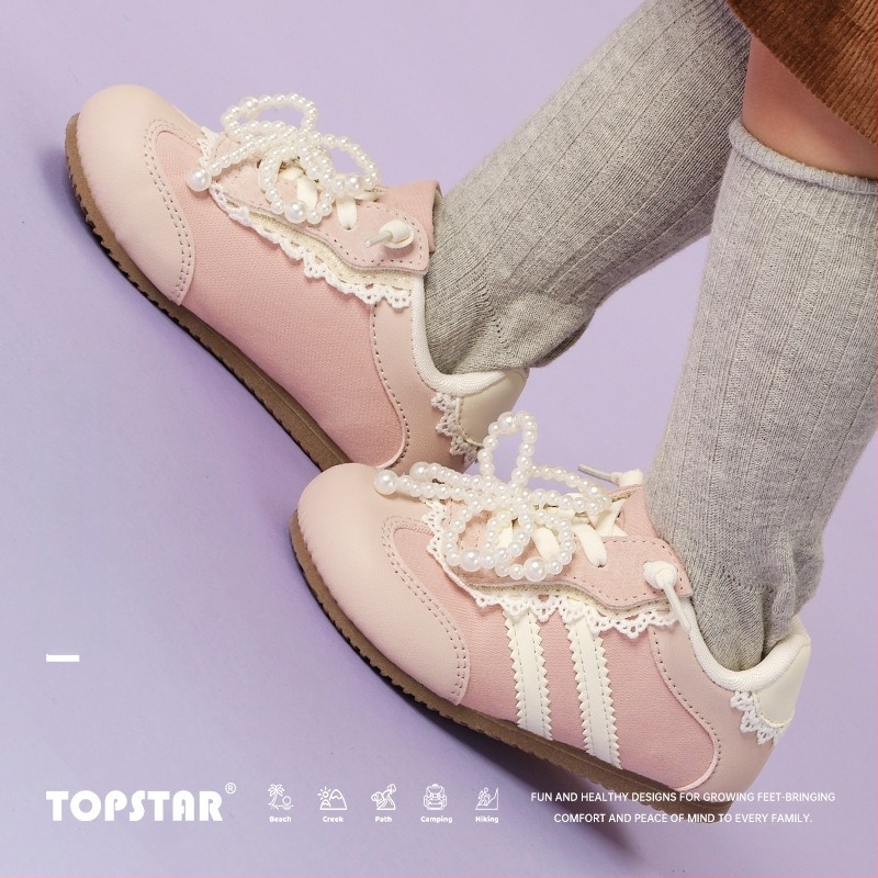 Topstar 2025 Őszi gyerekeknek edzőcipő Velcro-záródással, Canvas felsőrész, TPR talp, uniszex