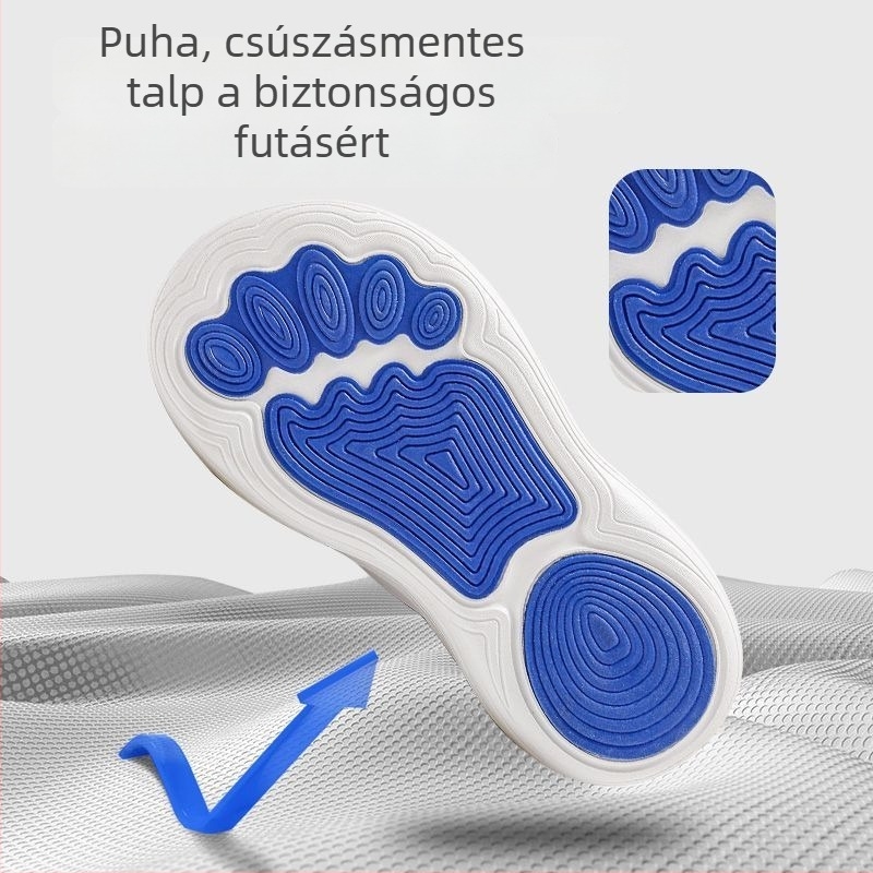 Mark Huafei vastag talpú tornacipő, hálós felsőrésszel, Velcro-zárás, alacsony bokájú, EVA talpbetét