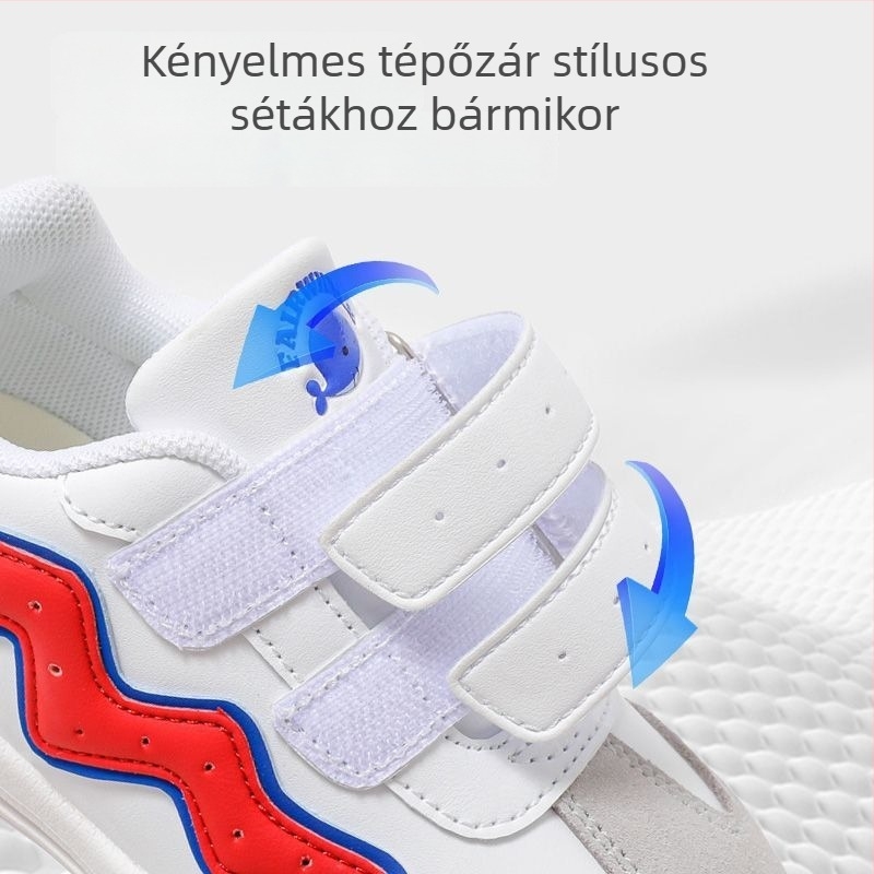 Mark Huafei vastag talpú tornacipő, hálós felsőrésszel, Velcro-zárás, alacsony bokájú, EVA talpbetét